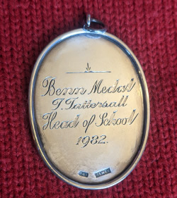 Heads of School - Toby Tattersall - Benn Medal (Back) 